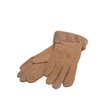 Barna szörmés kesztyű