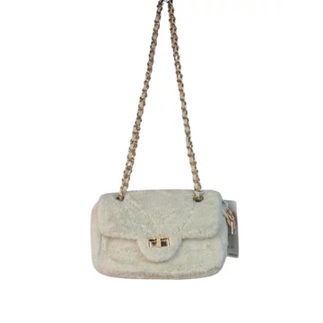 Szörmés bézs válltáska