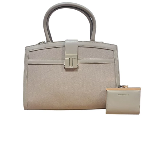 Chris Bella barna kézi-és válltáska péntárcával