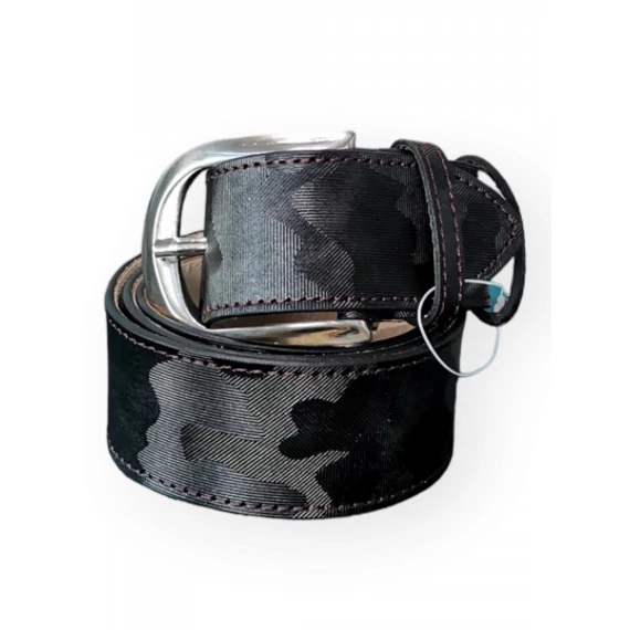 Női Fekete Mintás Bőr Öv