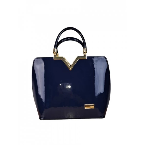 "Alessia" söttétkék lakk női táska