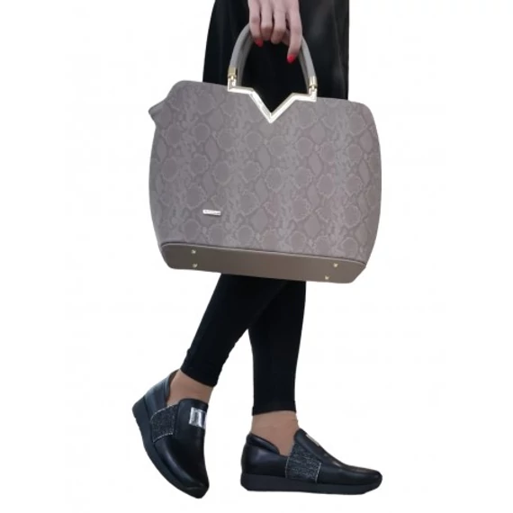 "Alessia" mogyoróbarna női táska