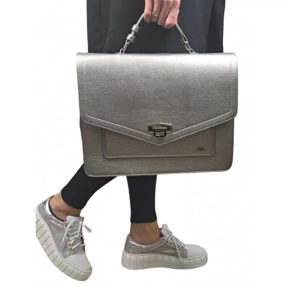 Diva sötét ezüst aktatáska