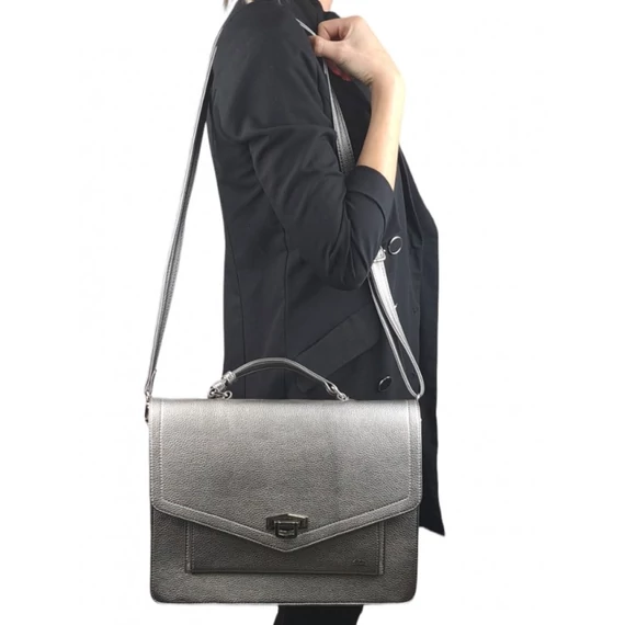 Diva sötét ezüst aktatáska