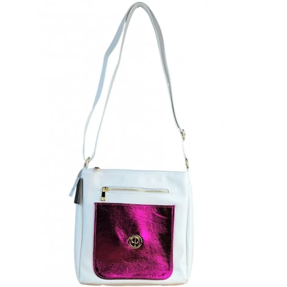 Prestige fehér /metálpink oldaltáska