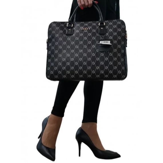 Nöbo Női Laptoptáska (Fekete Mintás)