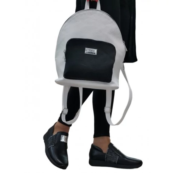 "Mita" fehér/fekete hátitáska