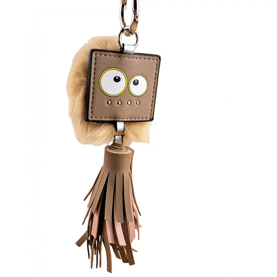 Világosbarna Szőrmés Kulcstartó 