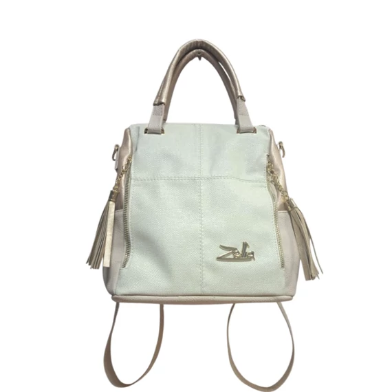 Zellia bézs/platina kézi,háti,és válltáska
