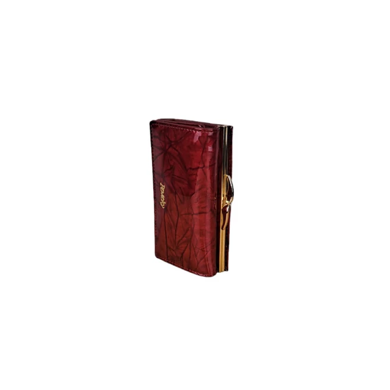 Bordó mintás lakk pénztárca