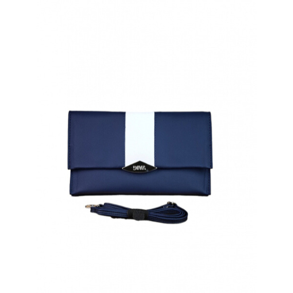 Diva kék/fehér alkalmi táska