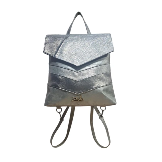 Zellia ezüst háti-és válltáska