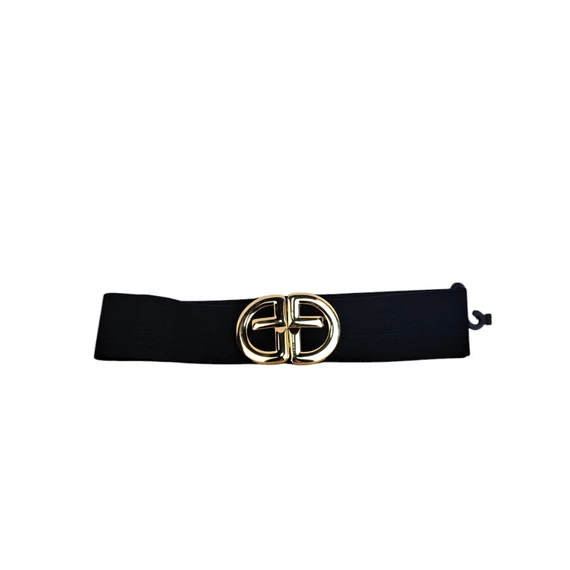 Fekete gumis női öv