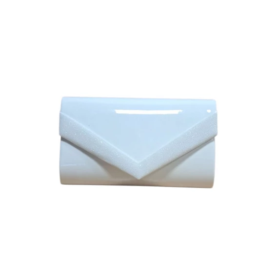 Díva fehér lakk kézi-és válltáska