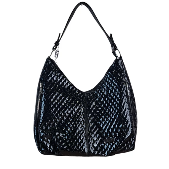 Karen fekete lakk válltáska