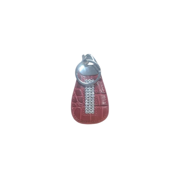 Piros  mintás kulcstartó