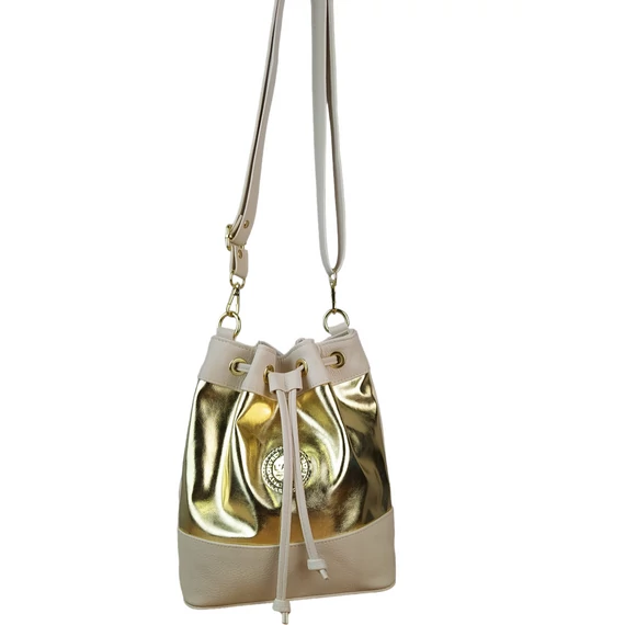 Nelli bézs/arany oldal- és válltáska
