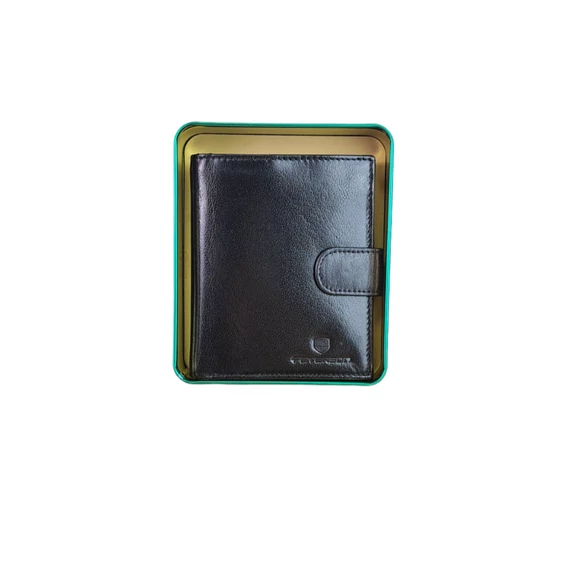 Peterson férfi fekete pénztárca fém dobozban