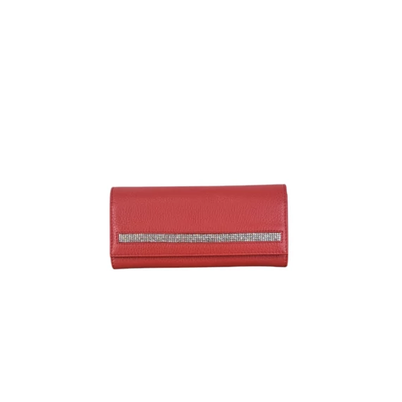 Piros swarovski köves női pénztárca