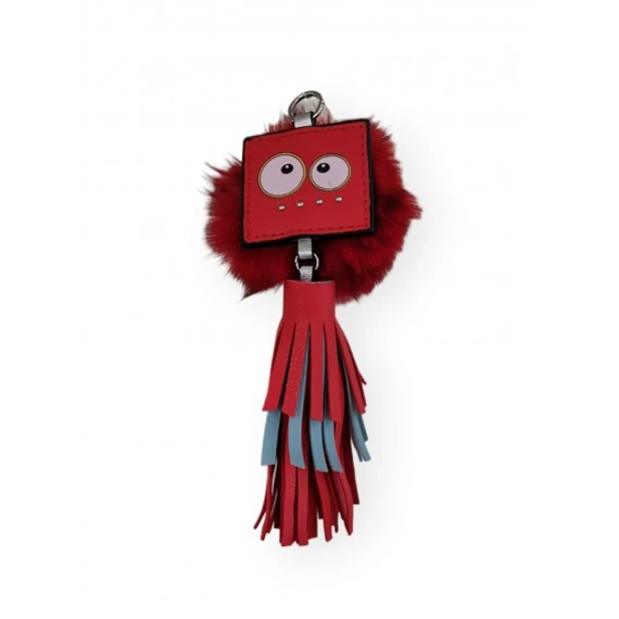 Piros Szőrmés Kulcstartó