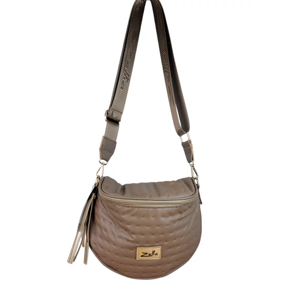 Zellia barna oldaltáska