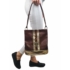Kép 2/3 - "Bellini" csokibarna / arany női táska